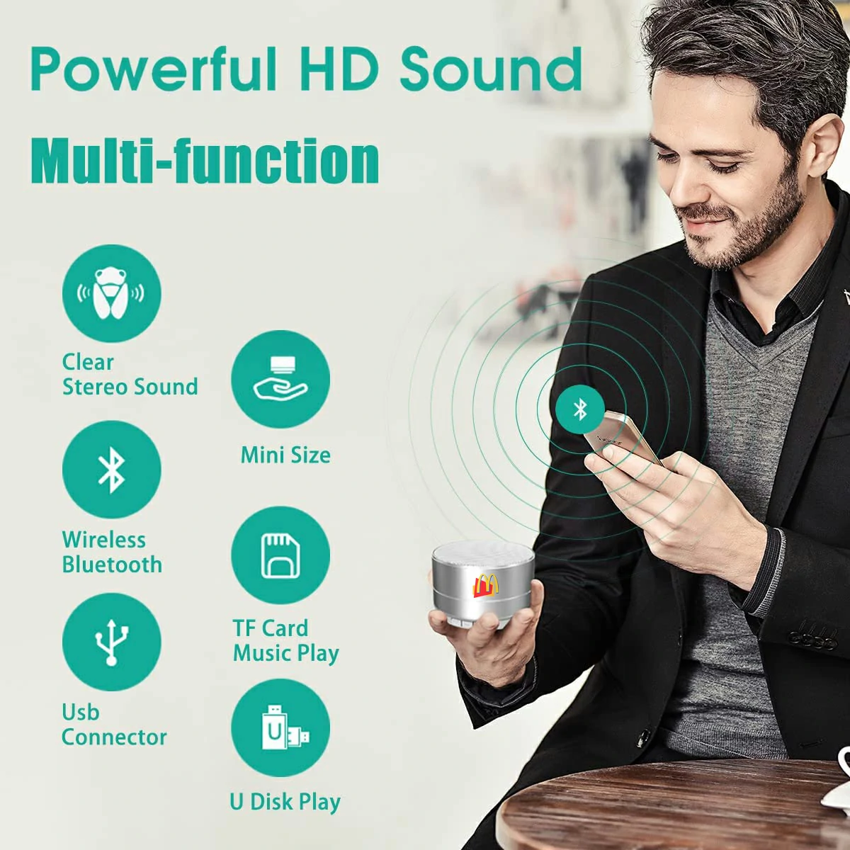 WOWTECHPROMOS Portable Bluetooth Speaker: Small Size, Big Sound