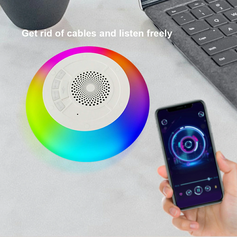 WOWTECHPROMOS: Waterproof Floating Speaker with Vibrant Lights