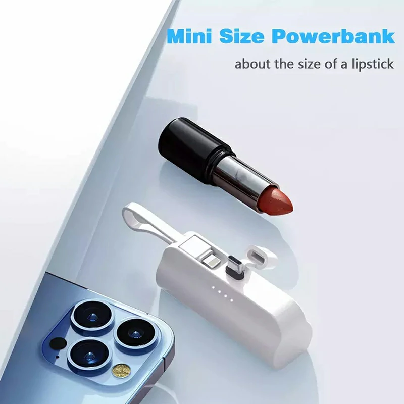 WOWTECHPROMOS: Sleek Small Portable Power Bank - Lipstick Size, Case-Friendly