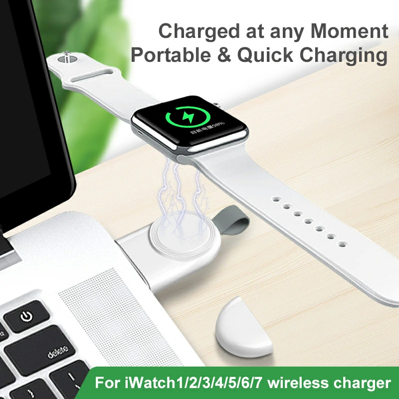 WOWTECHPROMOS: Premium USB Wireless Charger for iWatch- Quick, Magnetic & Travel-Friendly