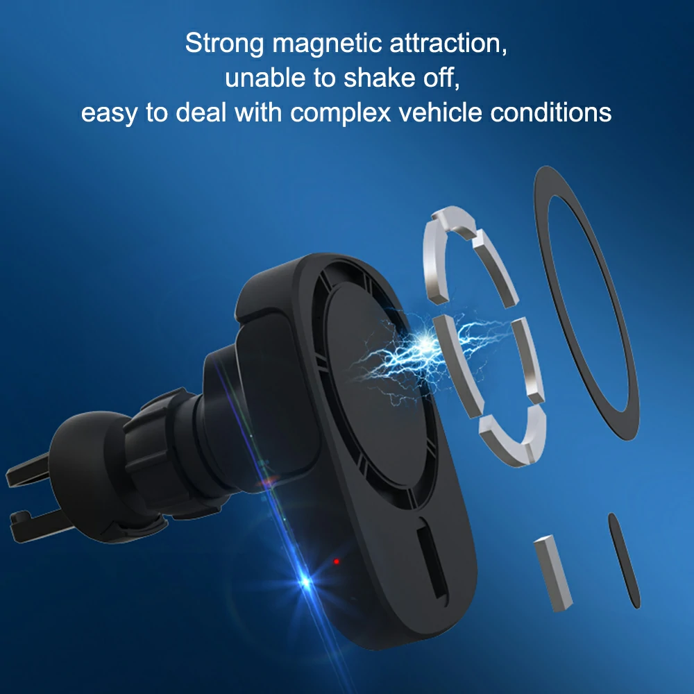 WOWTECHPROMOS: Ultra-Fast Magnetic Car Wireless Charger with Stable Auxiliary Arms