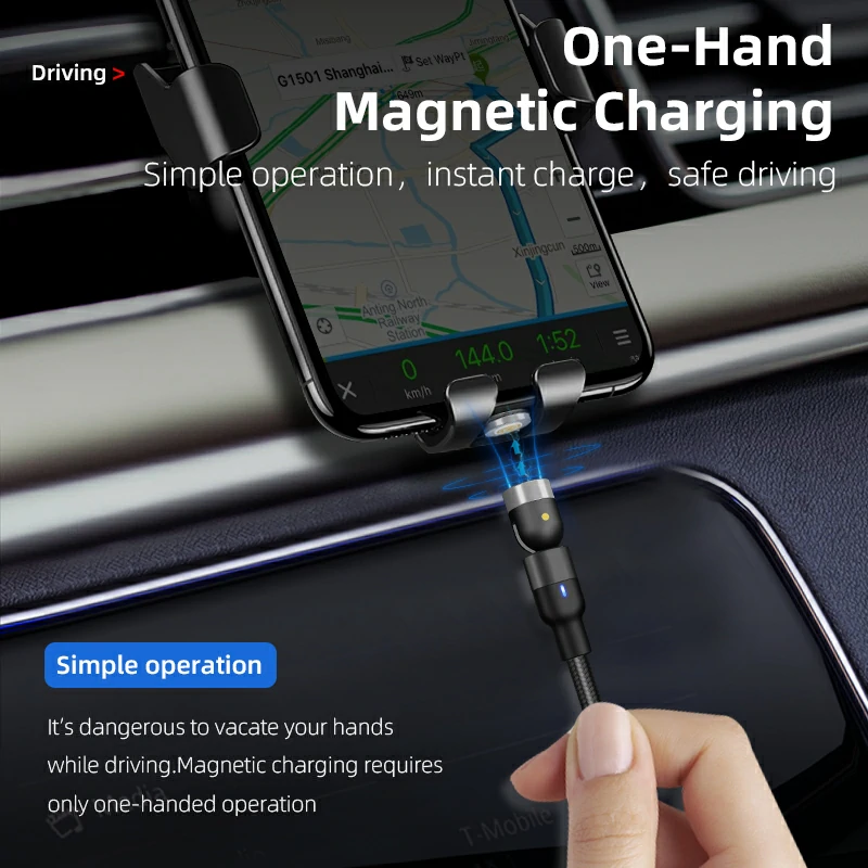 WOWTECHPROMOS 3-in-1 Magnetic Charging Cable: Fast, Durable & Efficient