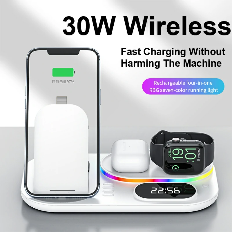 WOWTECHPROMOS 4-in-1 Wireless Charger: Your All-in-One Charging Station