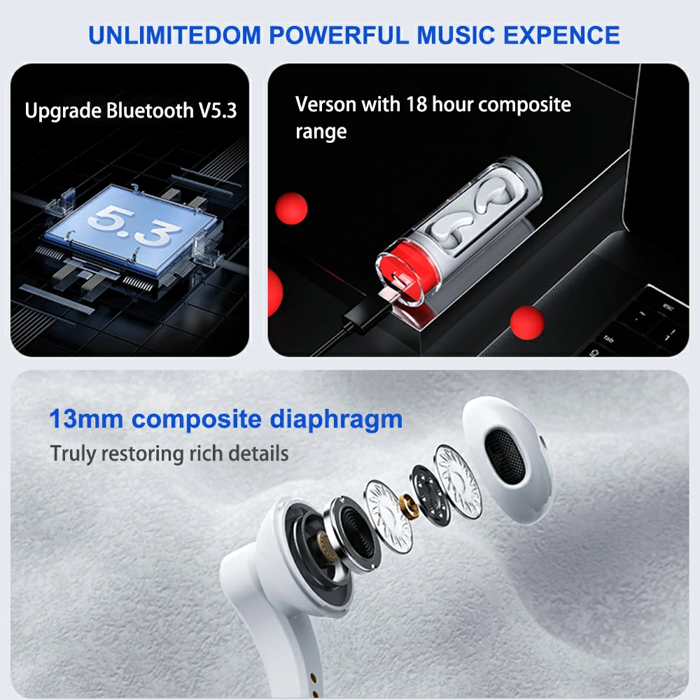 WOWTECHPROMOS: Advanced Bluetooth Earbuds with Touch Control