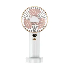 Portable Handheld Fan with Real-Time LED Display