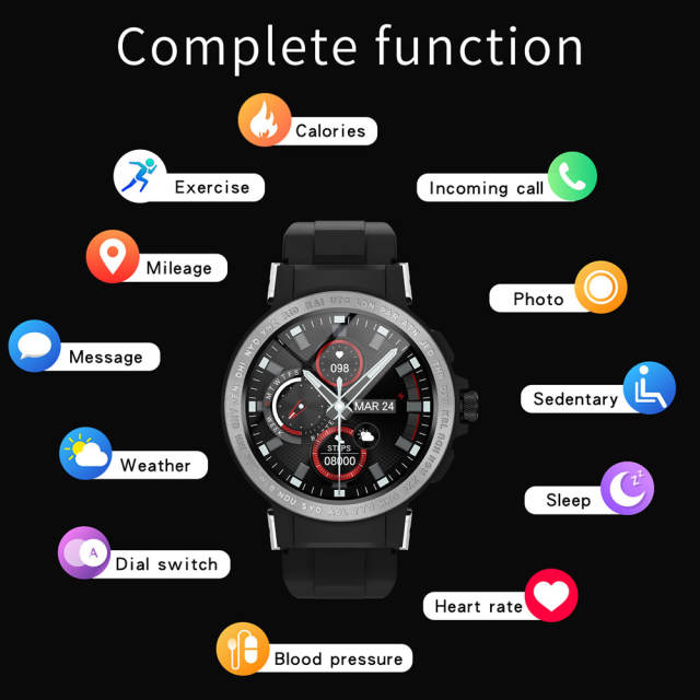Smart Watches for Men Activity Fitness Tracker Smartwatch with Bluetooth Call Blood Pressure Heart Rate SpO2 Sleep Monitor Pedometer Waterproof Sport Watches Compatible with Android iOS Phone