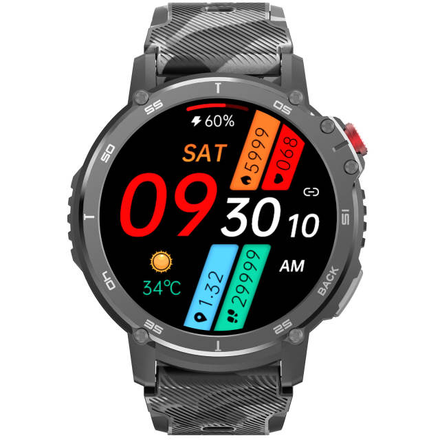 smart watch for men 4G ROM 1G RAM 400mAh fitness sports Military watches 3ATM waterproof Bluetooth call smartwatch 1.6inch