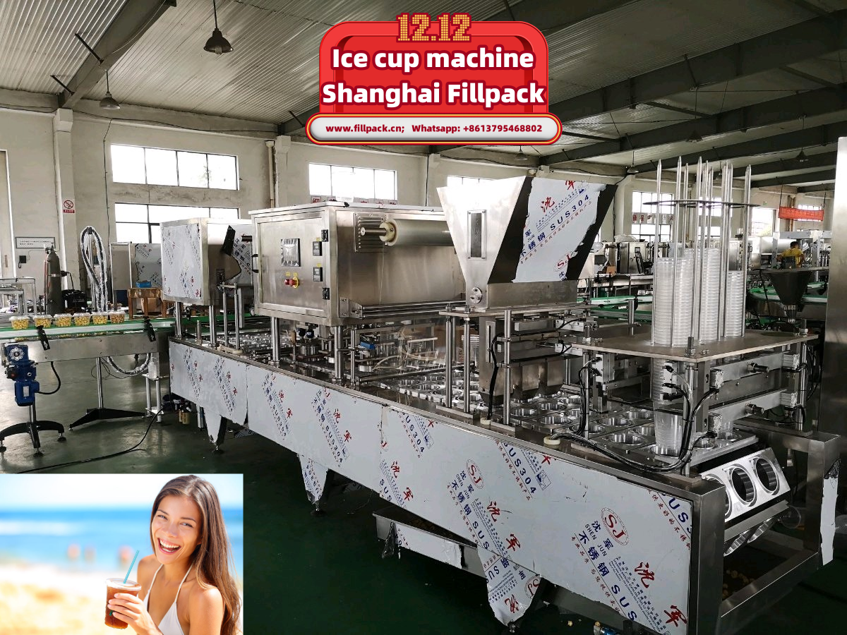 Ice Cup Filling Sealing Machine Ice Cup Maker Machine Shanghai Fillpack