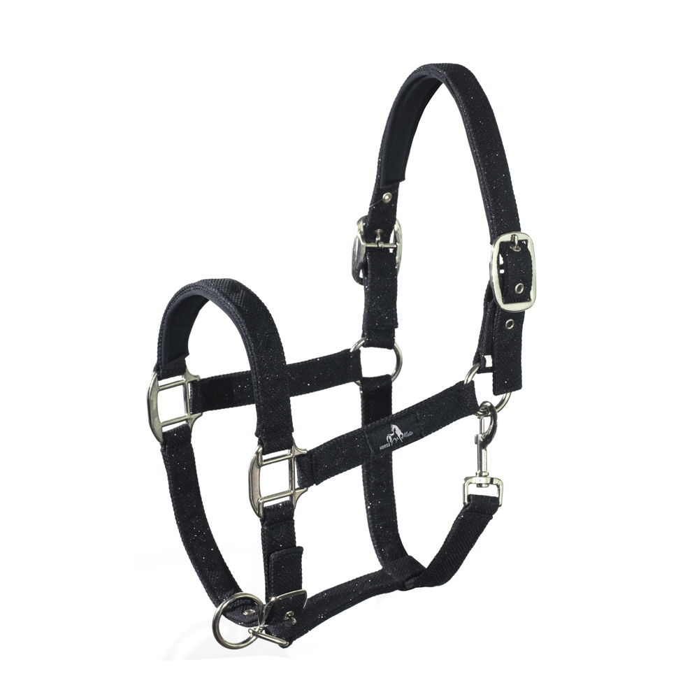 MESH GLITTER HALTER&LEAD ROPE SET（Black）