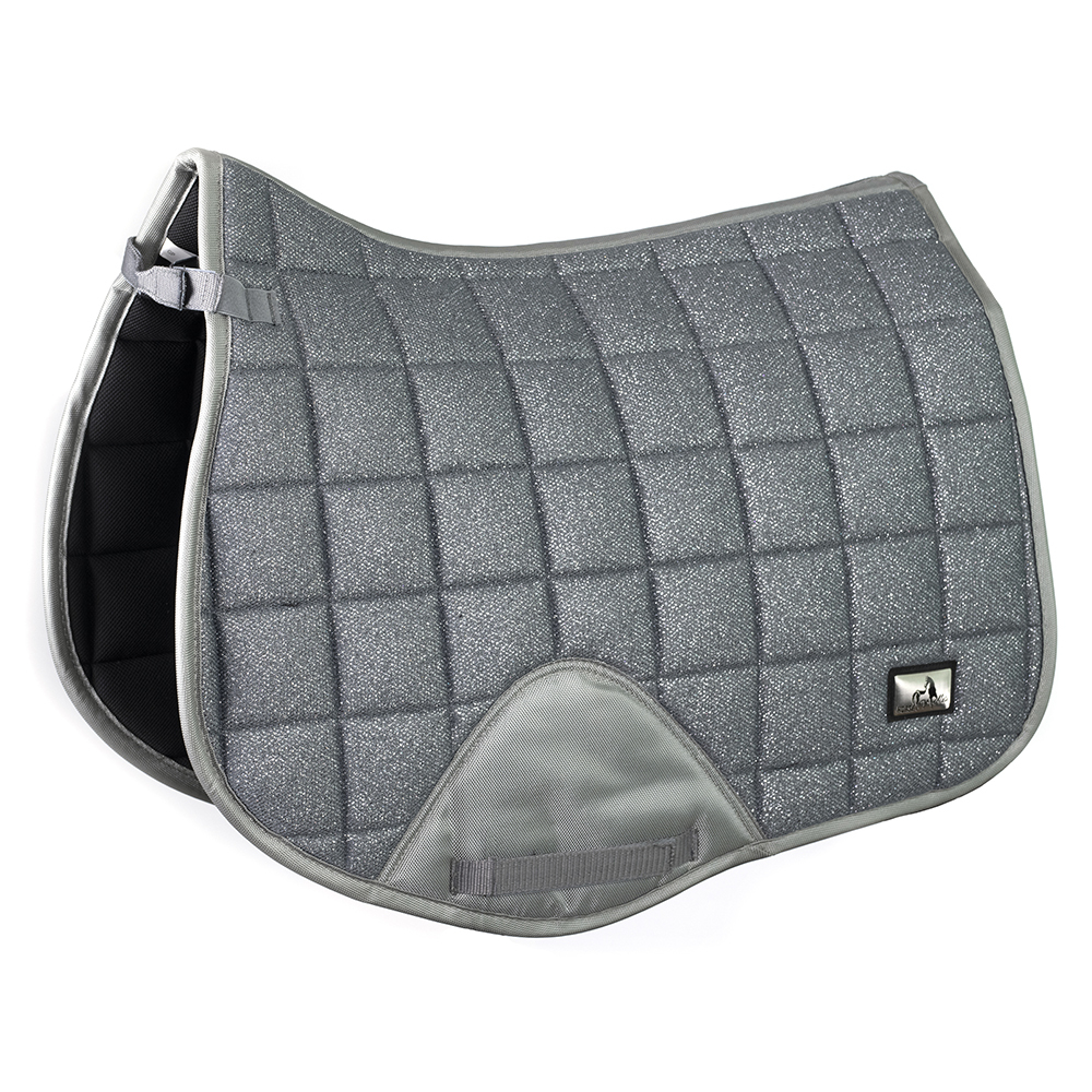 HORSEMATE Glitter Mesh Saddle pad （DARK SILVER）