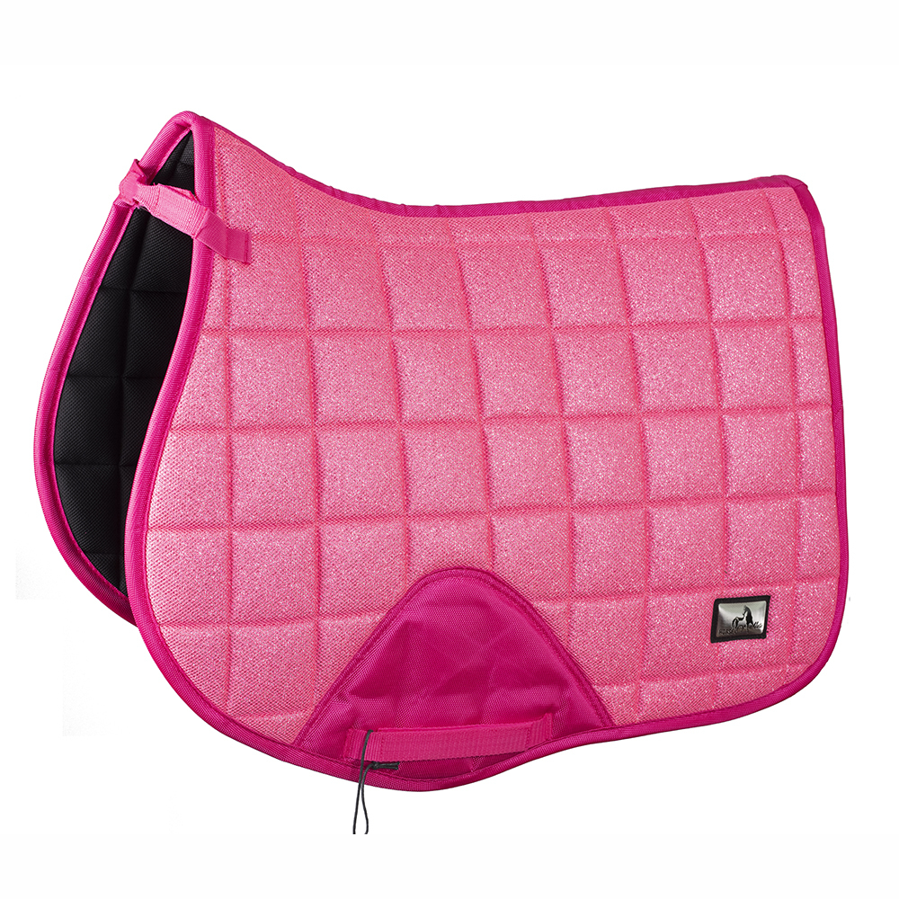 HORSEMATE Glitter Mesh Saddle pad （HOT PINK）