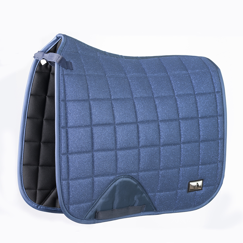 HORSEMATE Glitter Mesh Saddle pad （NAVY）