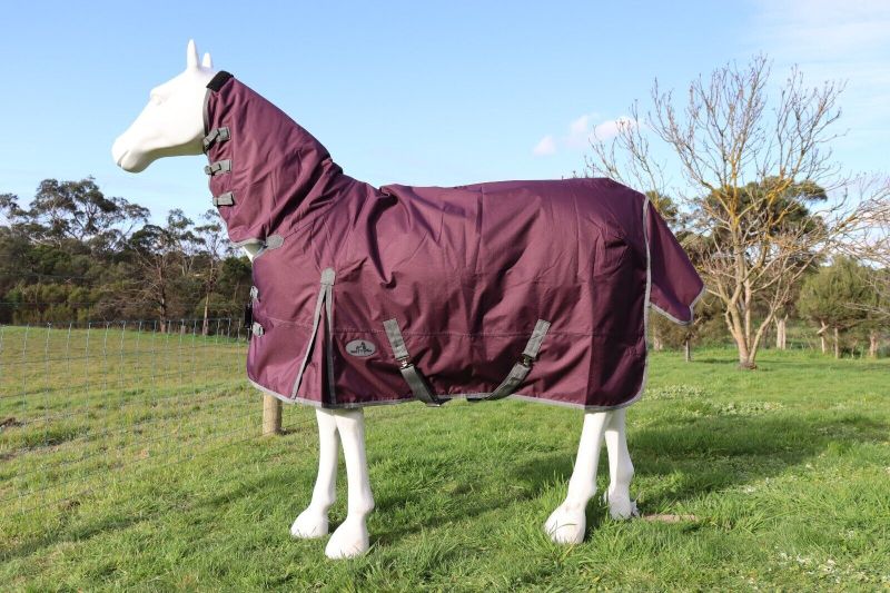 600D TURNOUT WINTER RUGS COMBO STYLE（Burgundy）