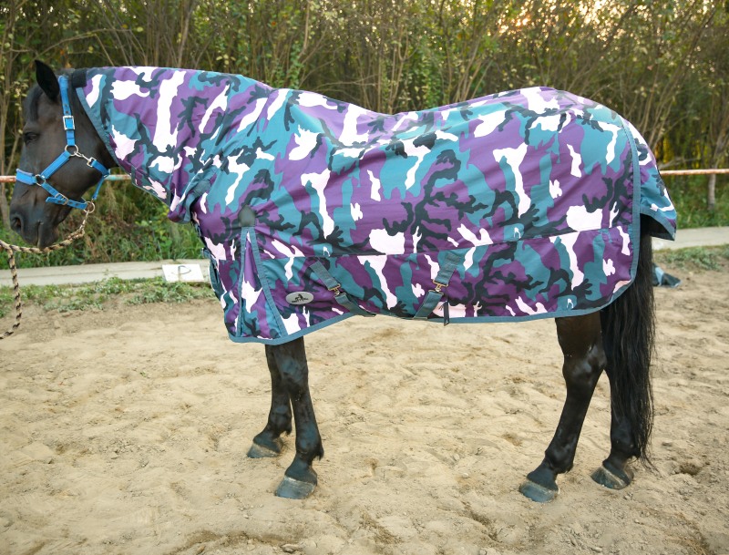 600D COMBO WINTER TURNOUT RUG, 280G POLYFILLING (Purple Camouflage)
