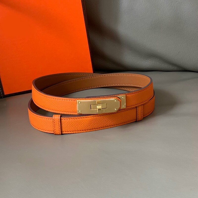 Retractable high quality steel buckle fine belt lady skirt leather palmprint head layer leather trim waist suit belt