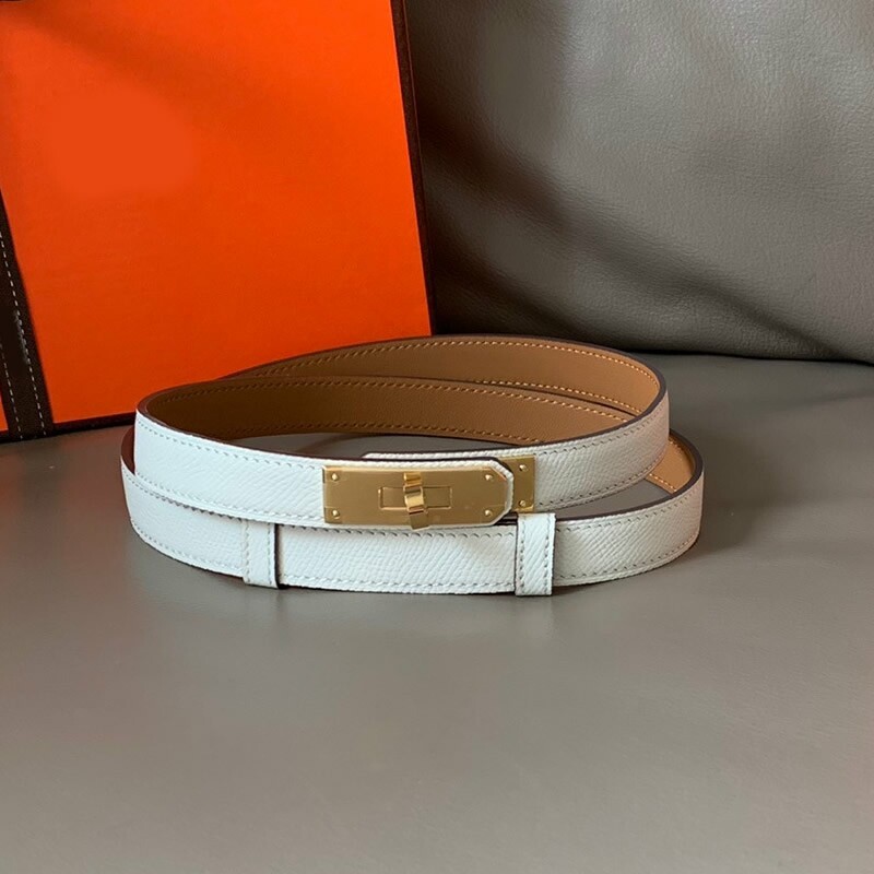 Retractable high quality steel buckle fine belt lady skirt leather palmprint head layer leather trim waist suit belt