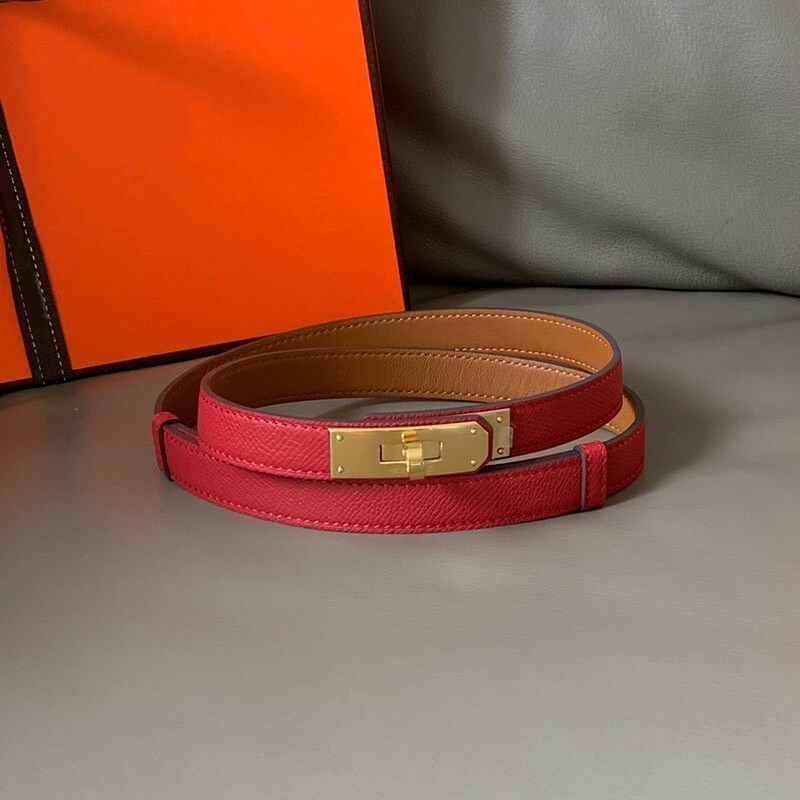 Retractable high quality steel buckle fine belt lady skirt leather palmprint head layer leather trim waist suit belt