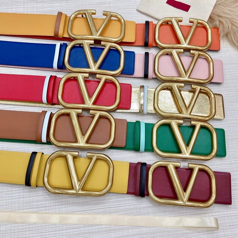 Color cowhide wide version waist seal 7.0 V dual-use leather belt super wide matching coat belt dress wide belt
