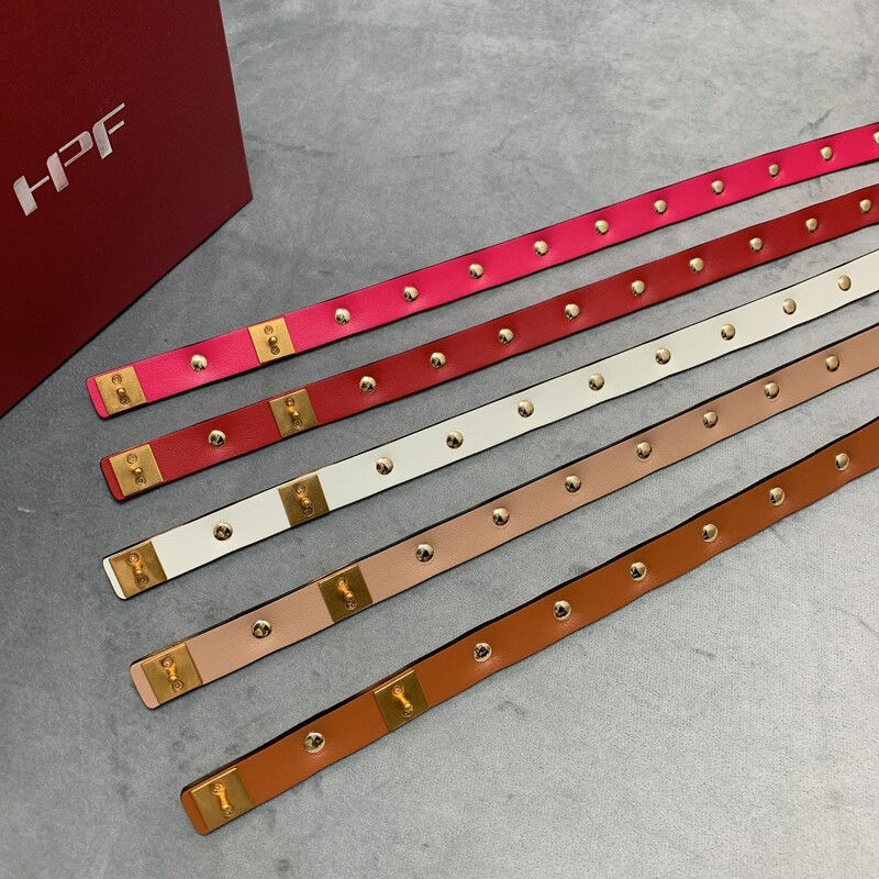 Fashion waist belt 2.0 cowhide double layer hardware belt women's waist collection skirt belt tower decorative belt