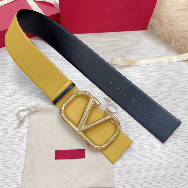 Color cowhide wide version waist seal 7.0 V dual-use leather belt super wide matching coat belt dress wide belt