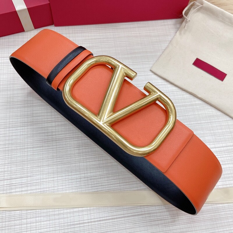 Color cowhide wide version waist seal 7.0 V dual-use leather belt super wide matching coat belt dress wide belt