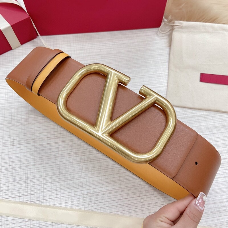 Color cowhide wide version waist seal 7.0 V dual-use leather belt super wide matching coat belt dress wide belt