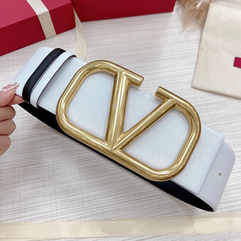 Color cowhide wide version waist seal 7.0 V dual-use leather belt super wide matching coat belt dress wide belt