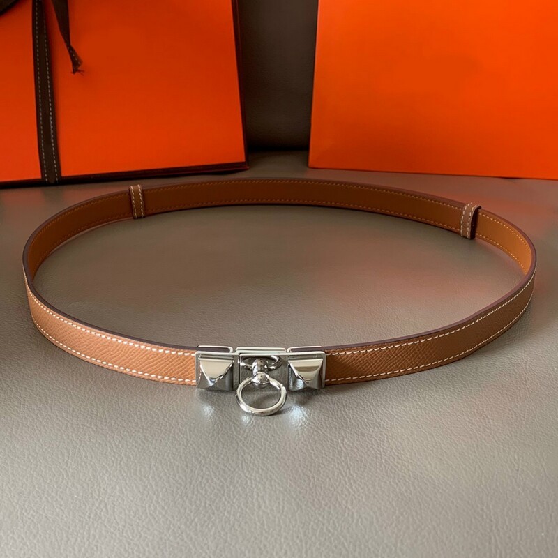 Adjustable waistband belt cowhide palm print 1.8cm extendable belt is cowhide stainless steel buckle with girl's belt