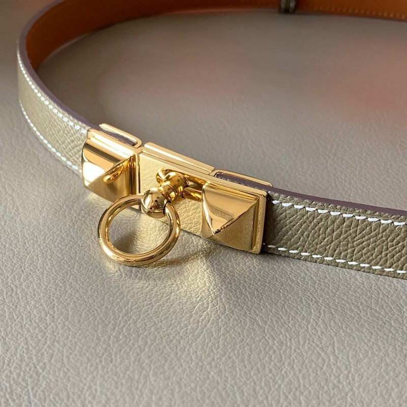 Adjustable waistband belt cowhide palm print 1.8cm extendable belt is cowhide stainless steel buckle with girl's belt
