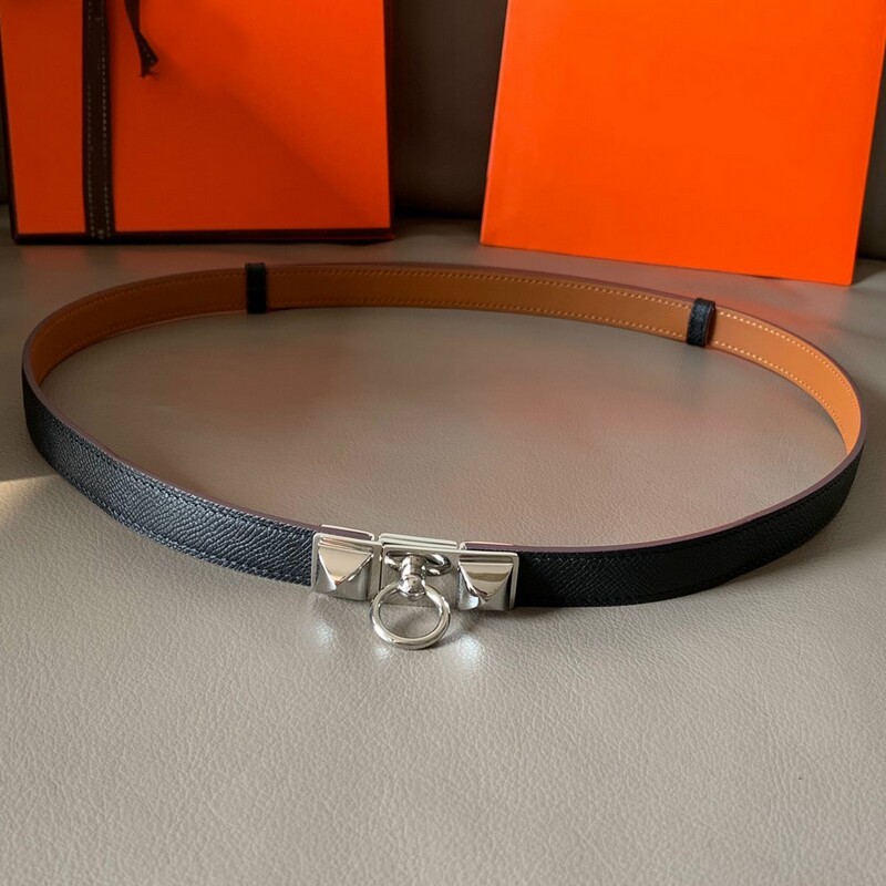 Adjustable waistband belt cowhide palm print 1.8cm extendable belt is cowhide stainless steel buckle with girl's belt