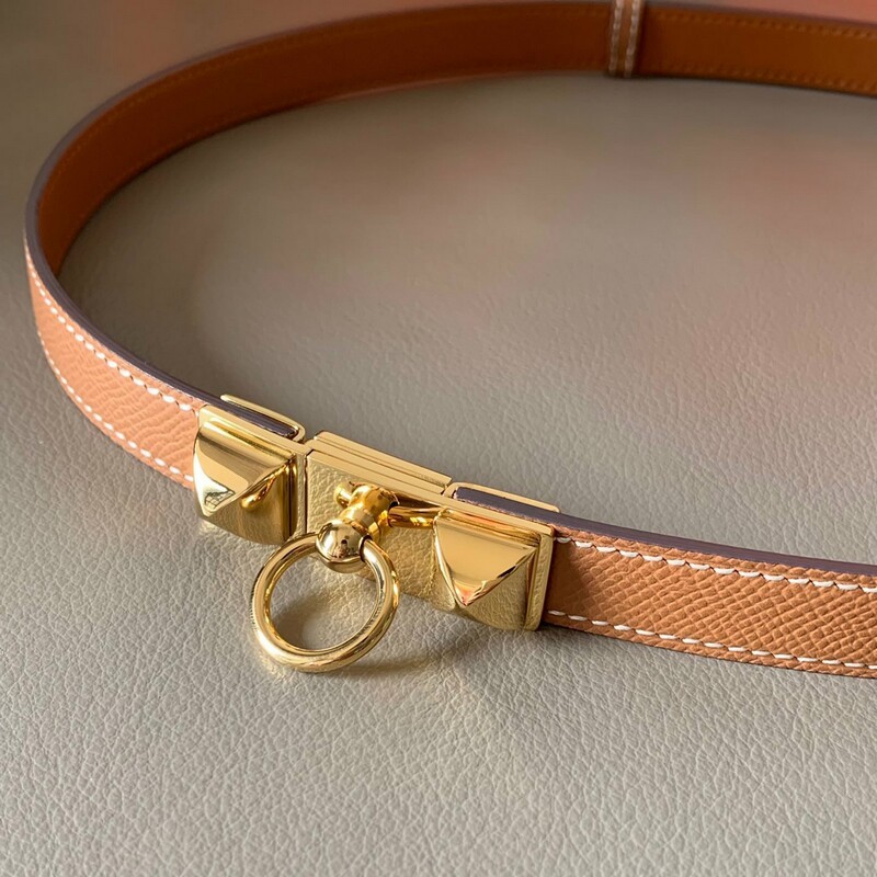 Adjustable waistband belt cowhide palm print 1.8cm extendable belt is cowhide stainless steel buckle with girl's belt