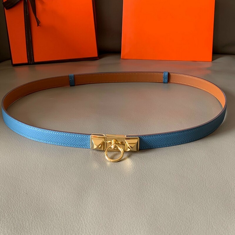 Adjustable waistband belt cowhide palm print 1.8cm extendable belt is cowhide stainless steel buckle with girl's belt