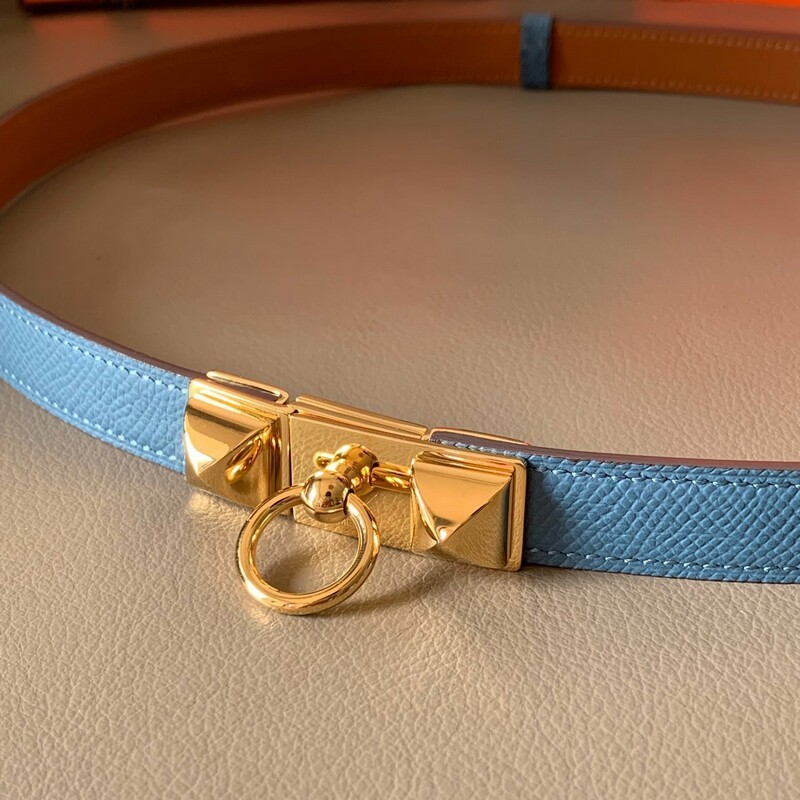 Adjustable waistband belt cowhide palm print 1.8cm extendable belt is cowhide stainless steel buckle with girl's belt