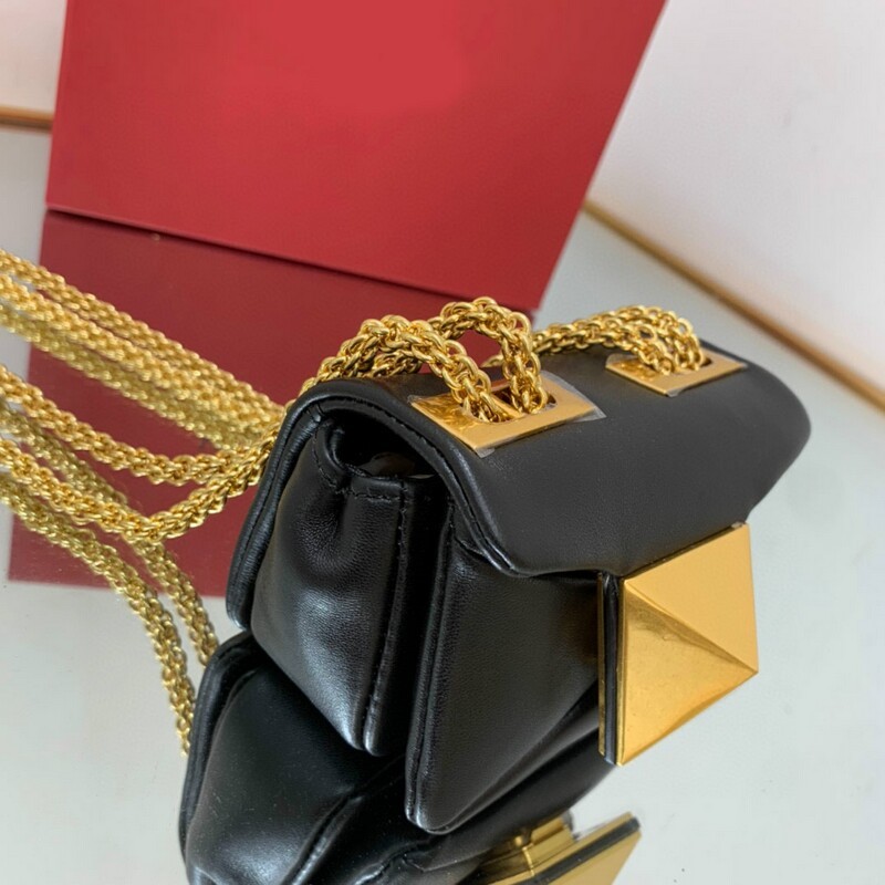 Mini size soft suede bag chain small handbag decoration oversized rivets chain bag magnetic buckle open and close soft sheep leather lining backpack