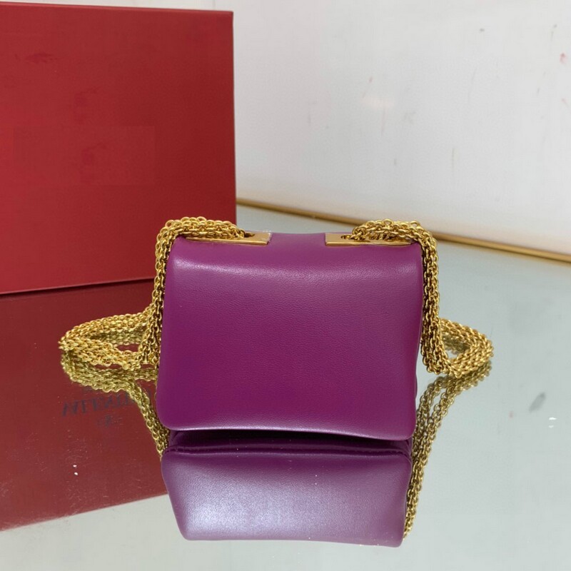 Mini size soft suede bag chain small handbag decoration oversized rivets chain bag magnetic buckle open and close soft sheep leather lining backpack