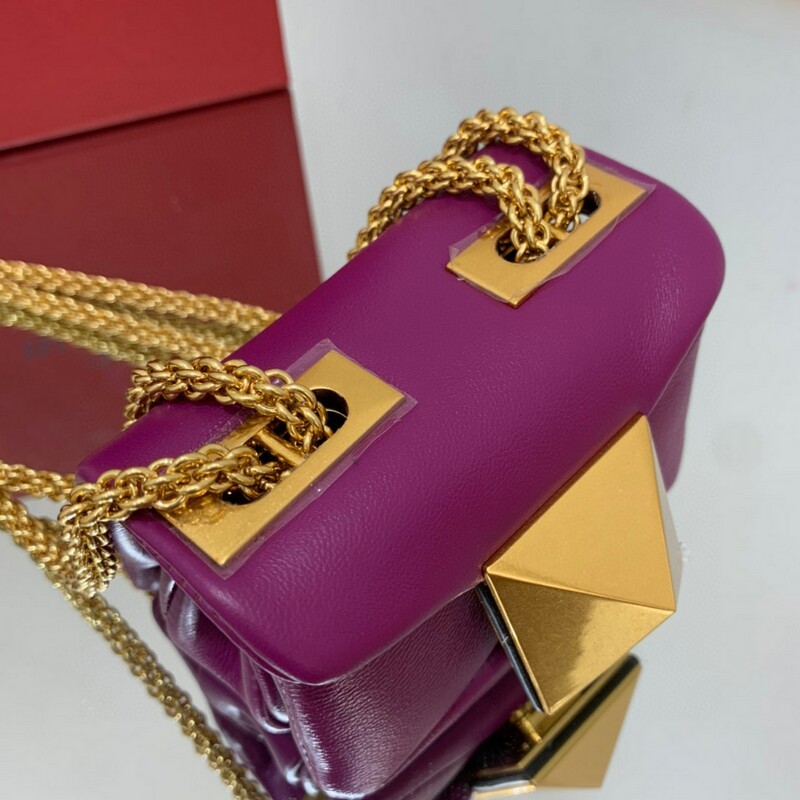 Mini size soft suede bag chain small handbag decoration oversized rivets chain bag magnetic buckle open and close soft sheep leather lining backpack