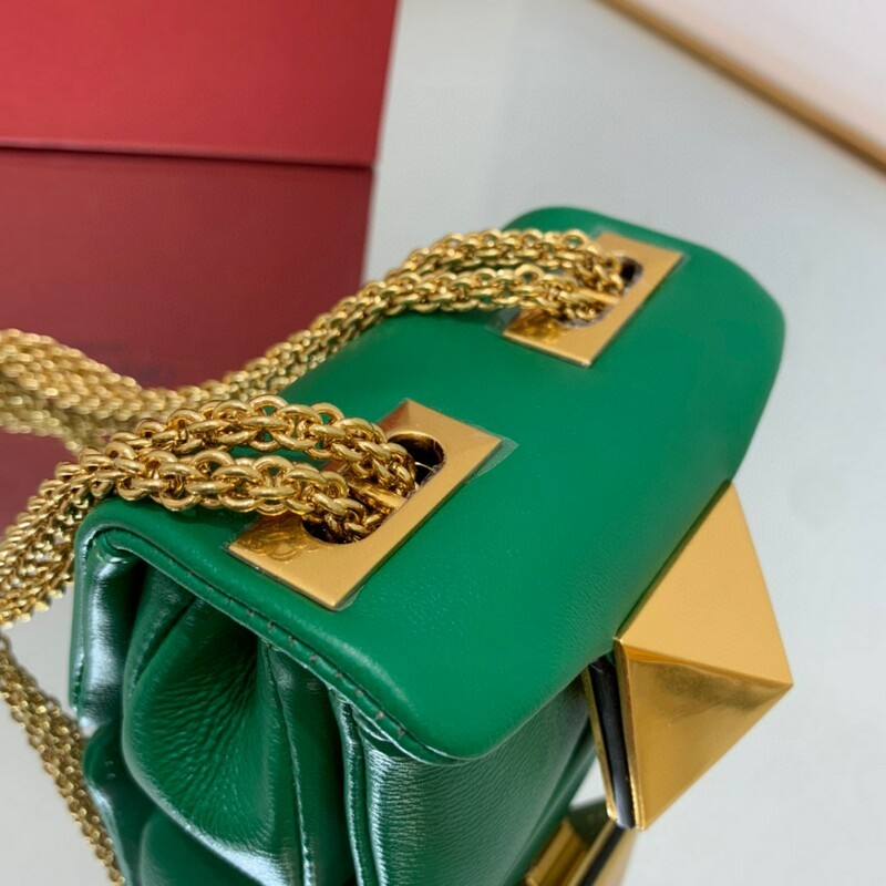 Mini size soft suede bag chain small handbag decoration oversized rivets chain bag magnetic buckle open and close soft sheep leather lining backpack