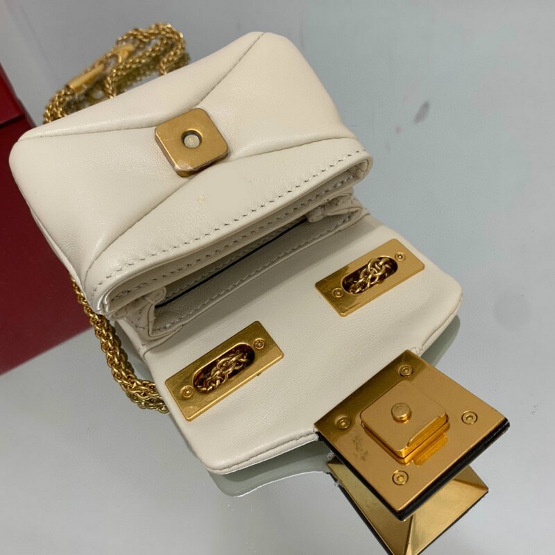 Mini size soft suede bag chain small handbag decoration oversized rivets chain bag magnetic buckle open and close soft sheep leather lining backpack