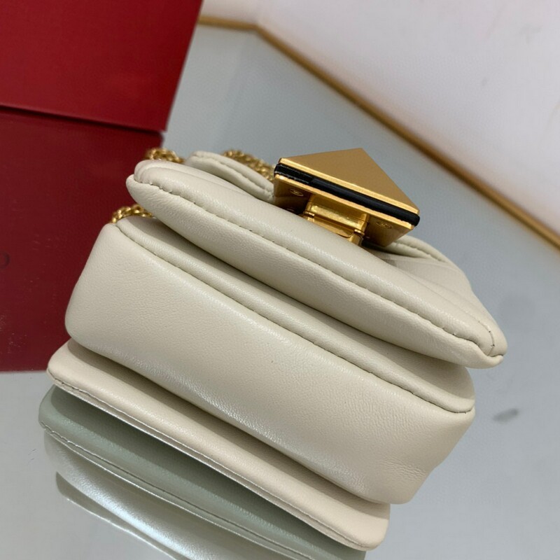Mini size soft suede bag chain small handbag decoration oversized rivets chain bag magnetic buckle open and close soft sheep leather lining backpack