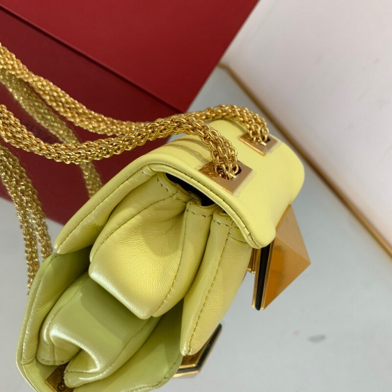 Mini size soft suede bag chain small handbag decoration oversized rivets chain bag magnetic buckle open and close soft sheep leather lining backpack