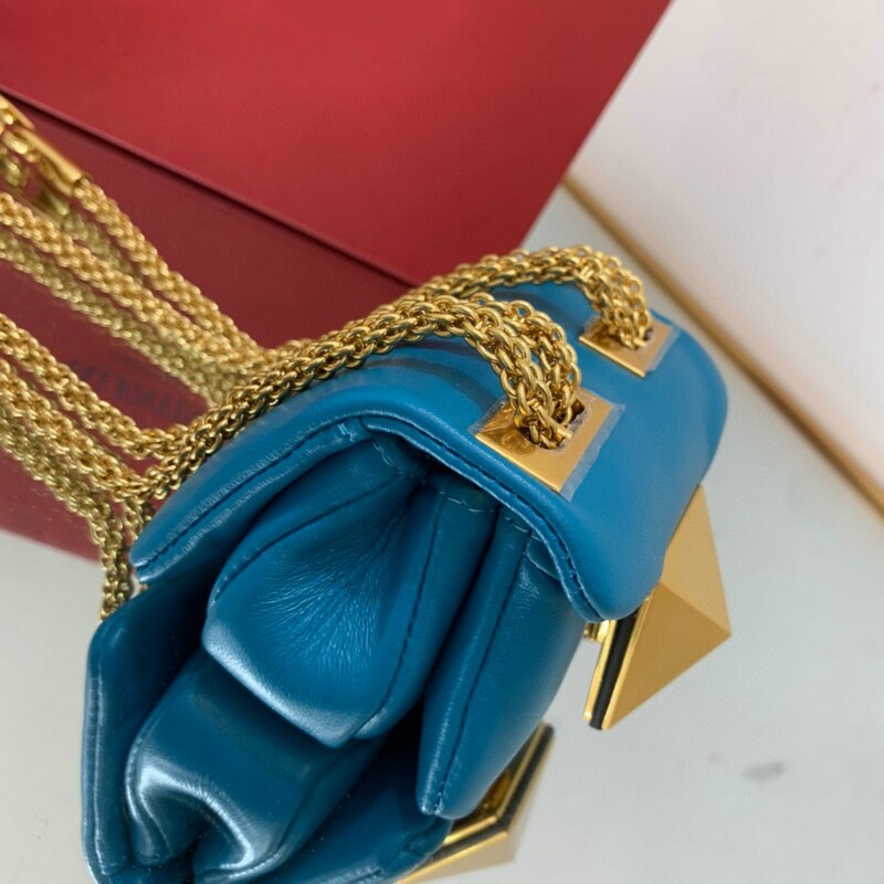 Mini size soft suede bag chain small handbag decoration oversized rivets chain bag magnetic buckle open and close soft sheep leather lining backpack