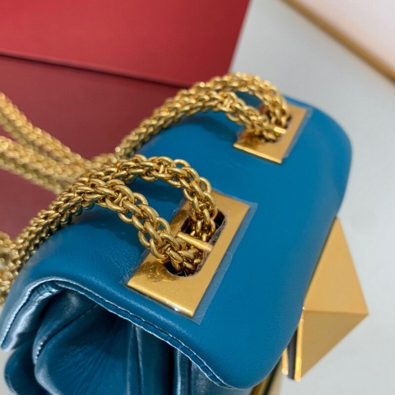 Mini size soft suede bag chain small handbag decoration oversized rivets chain bag magnetic buckle open and close soft sheep leather lining backpack