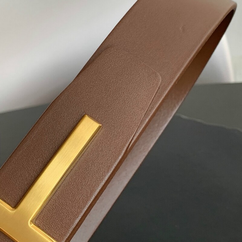 Business men's high quality leather belt end plate buckle T-buckle simple 4.0 stainless steel buckle full head layer leather