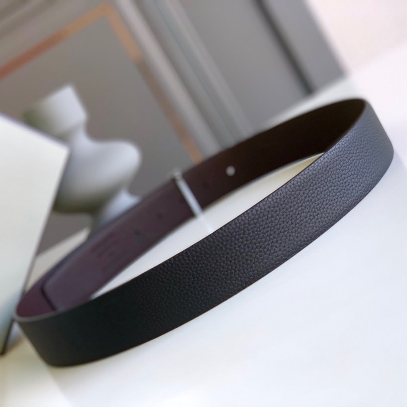 Business men's leather belt High quality double leather stainless steel T buckle leather belt Listripe 4.0 simple west wear belt