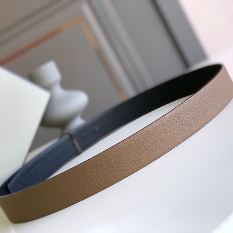 Business men's leather belt High quality double leather stainless steel T buckle leather belt Listripe 4.0 simple west wear belt