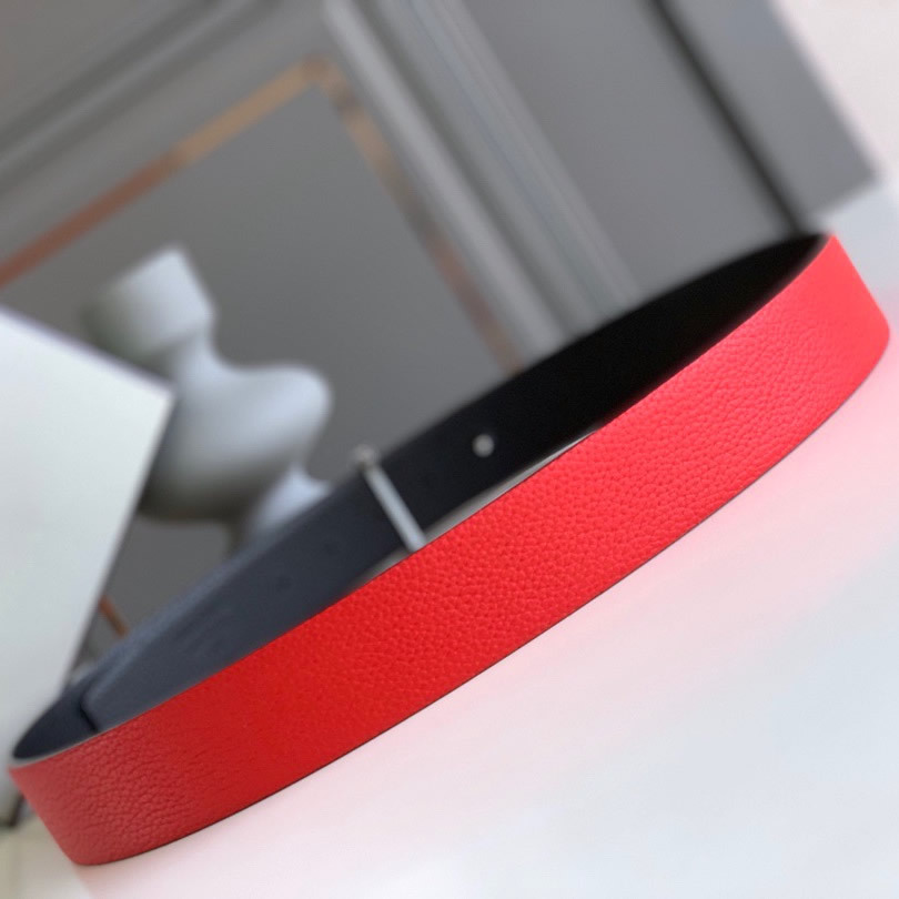 Business men's leather belt High quality double leather stainless steel T buckle leather belt Listripe 4.0 simple west wear belt