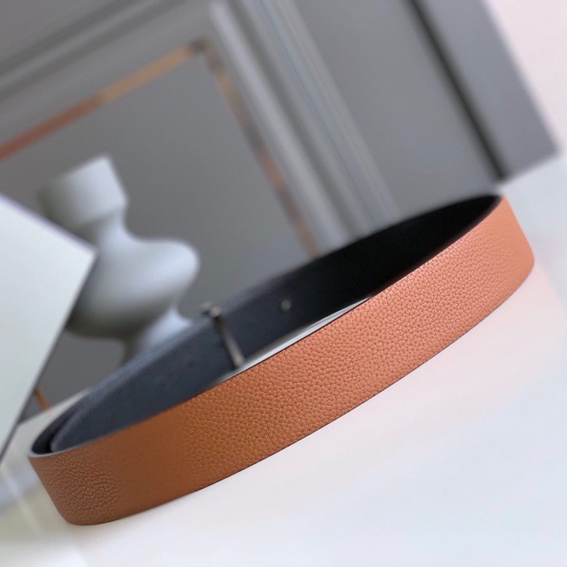 Business men's leather belt High quality double leather stainless steel T buckle leather belt Listripe 4.0 simple west wear belt