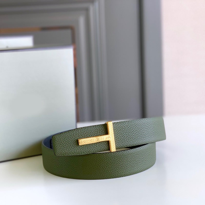 Business men's leather belt High quality double leather stainless steel T buckle leather belt Listripe 4.0 simple west wear belt