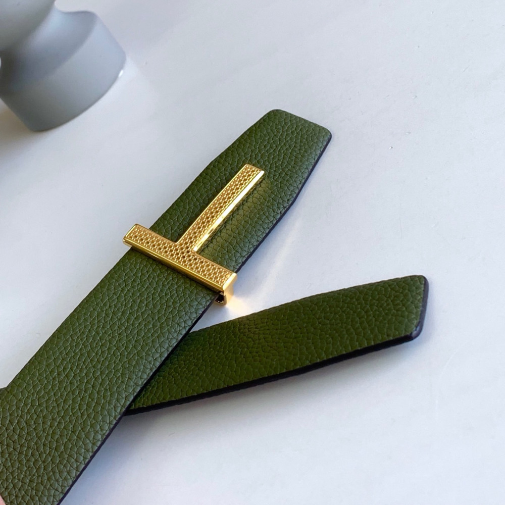 Business men's leather belt High quality double leather stainless steel T buckle leather belt Listripe 4.0 simple west wear belt