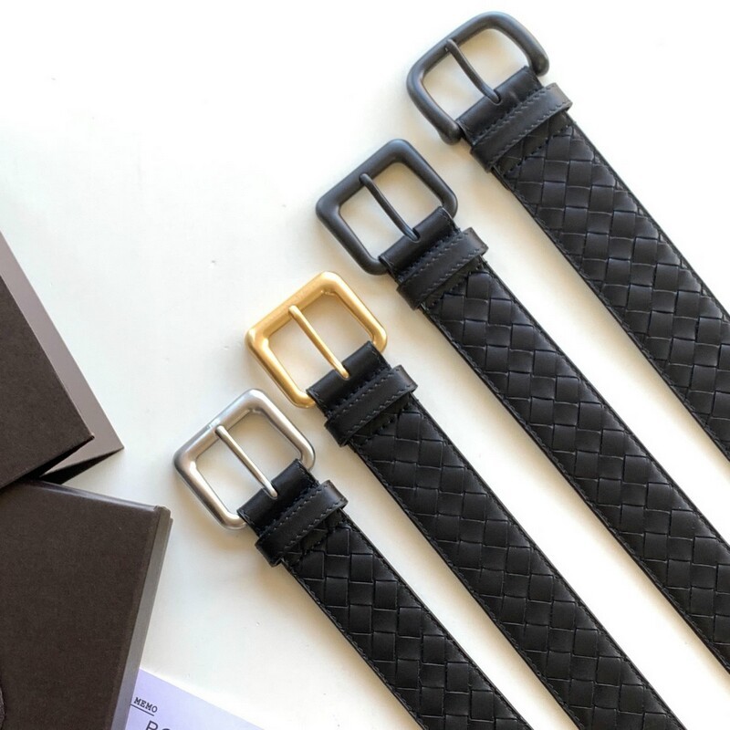High quality men's belt tire cowhide handwoven belt business men's full head leather classic needle head belt